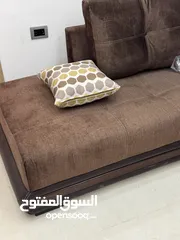  1 طقم غرفه معيشه سويد 4 سم نبوك وجلد جديد لم يستعمل