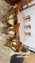  2 غرفة سفرة 3قطع ع الوجه زجاج حراري للحماية من الخدوش ستايل أمريكي 8كراسي