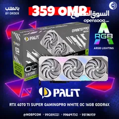  1 Palit RTX 4070Ti Super GamingPro White Oc 16GB GDDR6x - كرت شاشة من شاليت !