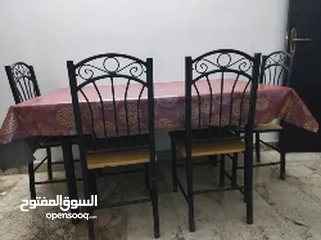  1 dining table with  chairs