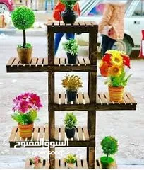  14 اكسسوارات منزل وحديقه  خشب ثقيل وليس تجاري الوان ديكوريه معتقه يتحمل اوزان ثقيله كل قطعة الها سعر