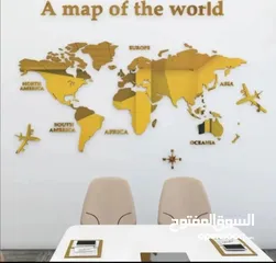  5 متوفر خريطة العالم باحجام مختلفة خشبية او اكرلك