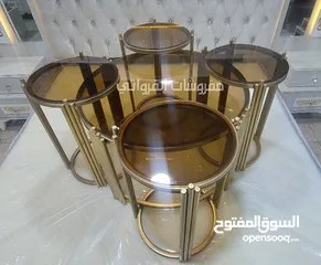  3 اطقم طربيزات عدة موديلات  حديد وخشب