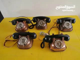 1 هاتف قرص ارضي نحاس انتيك فاخر