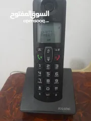  1 تلفون ارضي لا سلكي شغال ممتاز