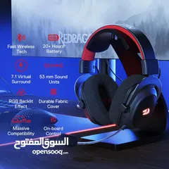  8 Redragon H510 PRO Zeus-X RGB Wireless Gaming Headset - 7.1 Surround Sound سماعات ريدراجون وايرليس