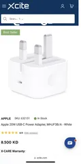  2 Apple 20w usb-c power adapter