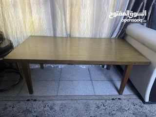  8 ميز طعام قياس 130x80 سم بعد الفتح 170سم  سعر 150الف  ميز وسطي قياس122x61 سم  سعر 50 الف