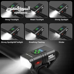  4 ضوء بسكليت امامي قابل للشحن usb rechargeable bicycle headlight