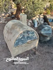  1 فرن طابون متحرك لشوي صواني وخبز ع حصى طول 85 العرض 65 صاج مقلفن بشتغل ع حطب وع غاز متنقل