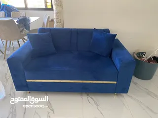  3 طقم نيلي بسعر حرق مكون من ثلاثة كنبيات من الإمارات لا يوجد منه في الأردن