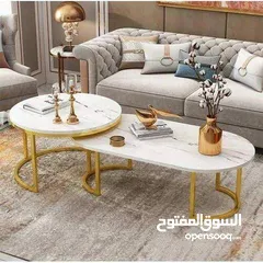  3 طاولات زجاج فاخرة