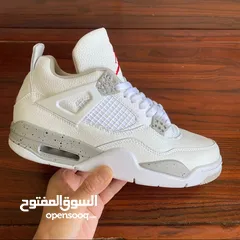  1 شوز إير جوردن 4 ريترو وايت أوريو shoes Air Jordan 4 Retro "White Oreo" sneakers  حذاء بوط سنيكرز