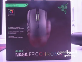  6 Razer Naga Epic Chroma Wireless (Price is Negotiable/ يمكن التفاوض للسعر)