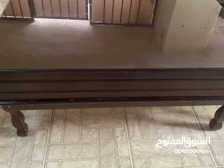  1 طاولات خشب ثقيل مع قزاز للبيع