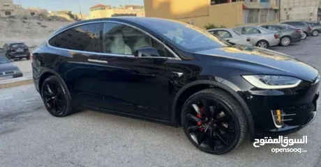  5 Tesla model x 2019 long range dual motor  فحص كامل+ الها كرت بالشكركه
