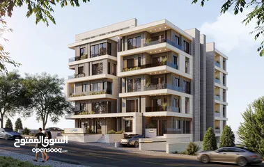  1 شقة 124 متر مع حديقة 90 متر للبيع في الشرفة بالقرب من شارع القدس و المدرسة الانجليزية و المجمع الطبي