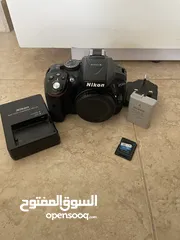  1 كاميرا نيكون d5300 مستعمل بحالة جديد من غير عدسة
