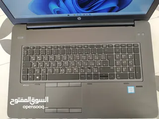  5 لابتوب hp zbook 17 g3 المعالج i7 الجيل السادس بكرت شاشه 4 جيجا m3000m