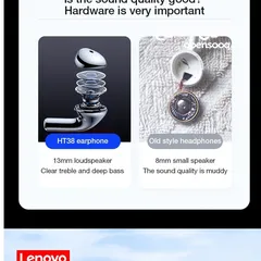  22 سماعة البلوتوث الاصلية والمشهورة Lenovo HT38 ذات الجودة العالية وبسعر حصري