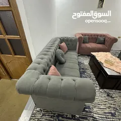  10 .........::طقم كنب تفصيل مخمل ثقيل 8 مقاعد خشب سويد بحالة ممتازة ........:.::::::::::