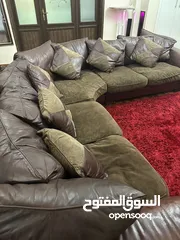  2 كنب جلد طبيعي مستورد