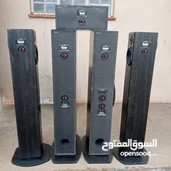  8 سماعات كينود خشب تقيل مع 2 صب وفر مسرح منزلي