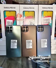  2 جهاز مستعمل ايام Samsung M53 5G رام 16 جيجا 256 أغراضة والكرتونه الأصلية متوفر توصيل