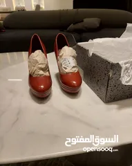  2 Charles & Keith Red High Heels  حذاء كعب عالي احمر من تشارلز آند كيث