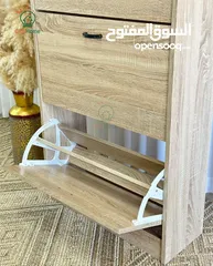  2 خزانة احذية قلاب  من 3دفتين مع رفوف   مصنوعه من خشب mdf جوده ممتازه وتقيله 115 الارتفاع / 65 العرض /