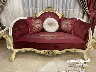  7 طقم كنب حفر زان دمياطي مصري وقماش تركي