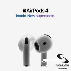  1 جديد سماعة ابل اصلية الجيل الرابع Air pods 4 متوفر لدى سبيد ستور