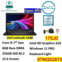 10 بأفضل سعر بالأردن Dell Latitude 5480 Core i5 7th 8GB RAM 256GB SSD M.2 14 SCREEN