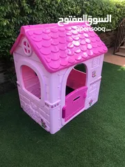  1 بيت اطفال بلاستيك للبنات زهري من  فيبر Fiber Pink Girls Fantasy House