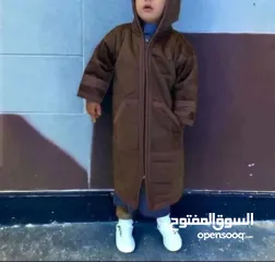  2 فروة شتوية للأطفال بقبعة مدمجة