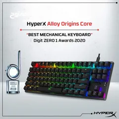  2 HyperX Alloy Origins Core - Tenkeyless Mechanical كيبورد هايبر أكس اصلي جديد بسعر حصري