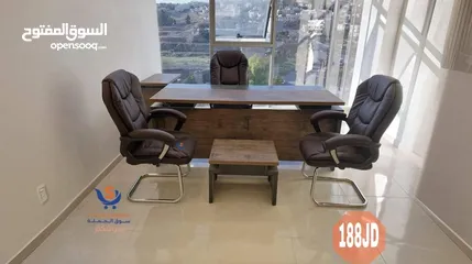  1 العرض الاقوى على مكتب المدير وكراسي الجلد المميزة