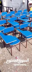  7 مقاعد طلاب مدارس ومراكز حديد ثقيل مقاعد وخشب جديد قص ليزر شي مميز