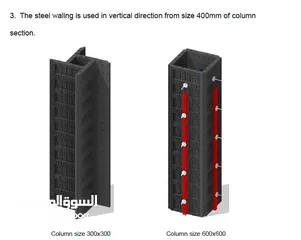  1 القوالب البلاستيكية للأعمدة (بديل الخشب) plastic formwork for columns