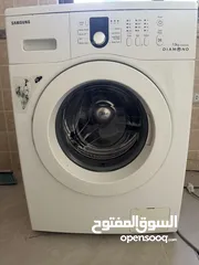  1 غسالة سامسونج بيضاء مستعملة