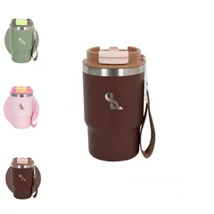  1 Amazon UAE-Tumbler with Lid and Straw  480ml  Hot and Cold Drinks  Water Bottle  Stainless Steel