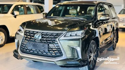  1 Lexus LX 570 sport S 2021 لون أخضر مميز متوفر أيضا عروض افجي وبرادو