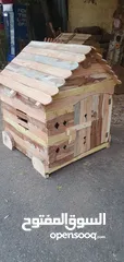  1 بيوت كلاب خشب