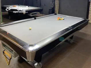 4 طاولتين بلياردو امريكي شبه جداد خشب ثقيل  مستخدمات خمس شهور فقطط بسعرر حلو اتصل وما عليك