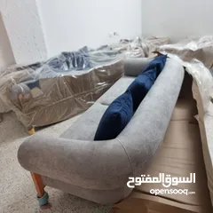  3 طقم كنب جديد غير مستعمل 8 مقاعد