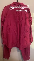  3 Fuchsia Linen Suit Women's New