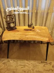  17 مشغولات خشبية يدوية (ترابيزات..تيبل لامب).... hand made
