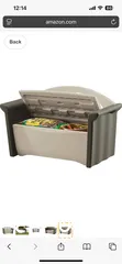  1 Rubbermaid Resin Outdoor Storage  Bench كنب بينش