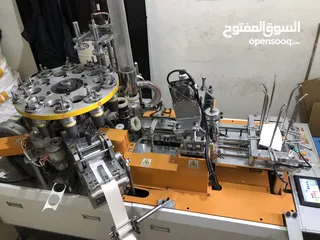  3 ماكينة تصنيع فناجين وكبيات ورقية - مصنع متكامل للبيع - بحالة ممتازة