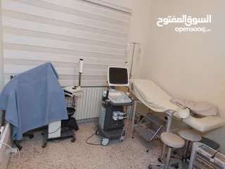  2 Used Clinic furniture and medical equipment are in good condition for sale, Ultrasound Medisono 4D